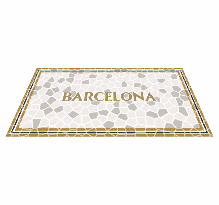 mozaika vinylový koberec geometrický vzor barcelony - Tenstickers