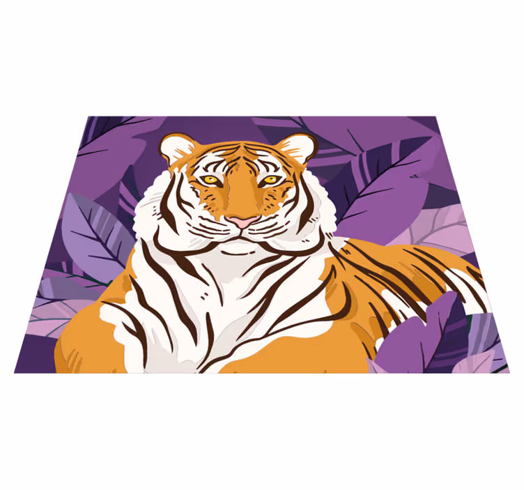 vinylové koberce zvieratá ilustrácie tigra - Tenstickers