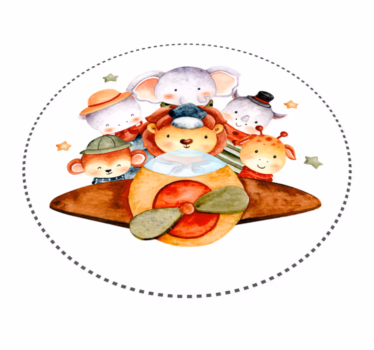 detský vinylový koberec detskí spoločníci - Tenstickers