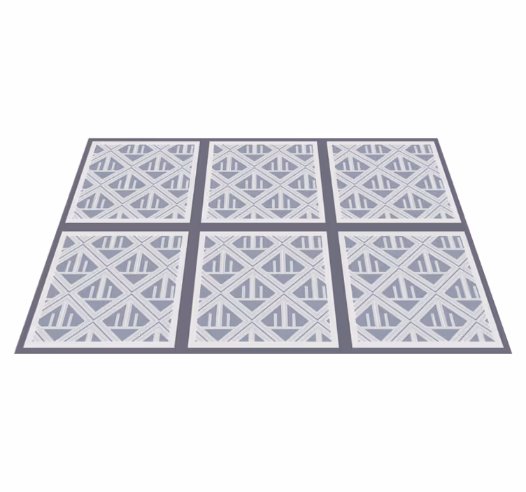 Vinylový koberec s geometrickými tvarmi vzorová sada - Tenstickers