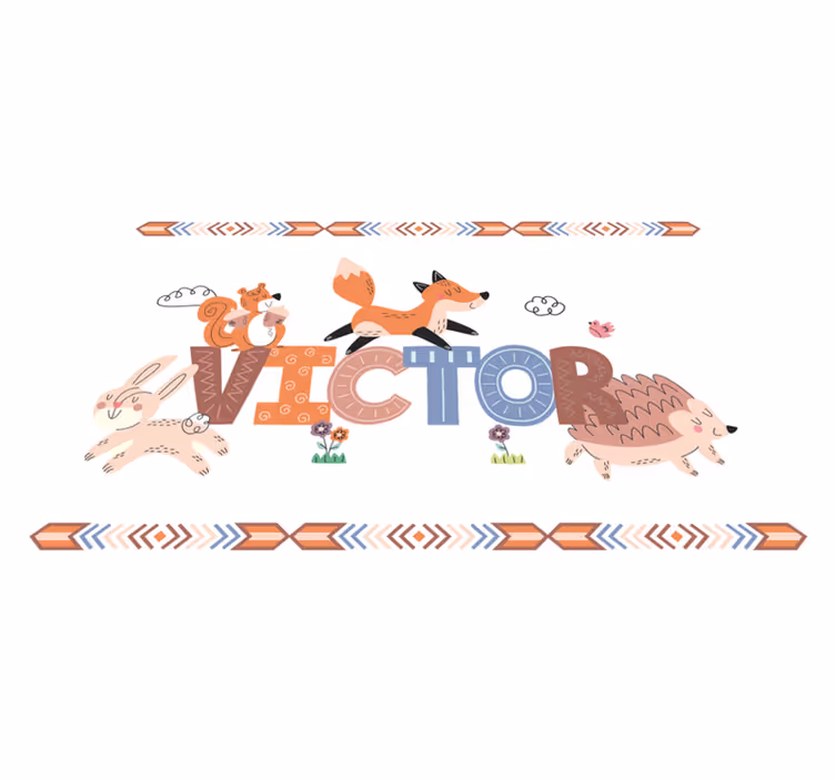 vinylový koberec meno prispôsobiteľné potvorky - Tenstickers