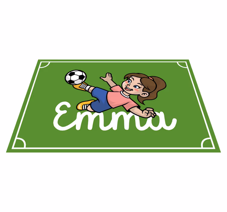 Dievčenský futbalista s personalizovanou podložkou s menom - Tenstickers