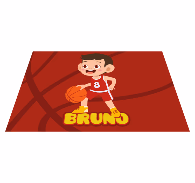 vinylový koberec s menom basketbalový charakter - Tenstickers