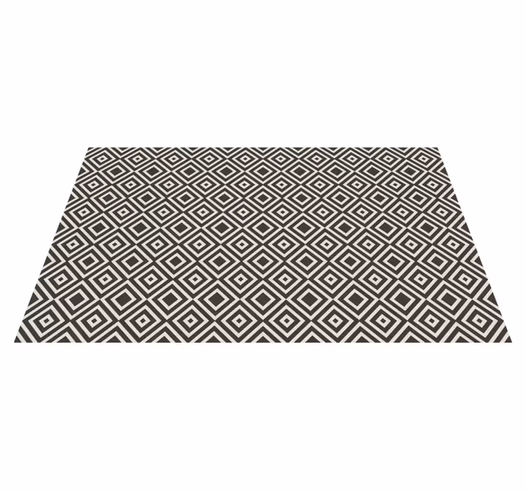 vinylový koberec s geometrickýmy tvarmi diamantový vzor - Tenstickers