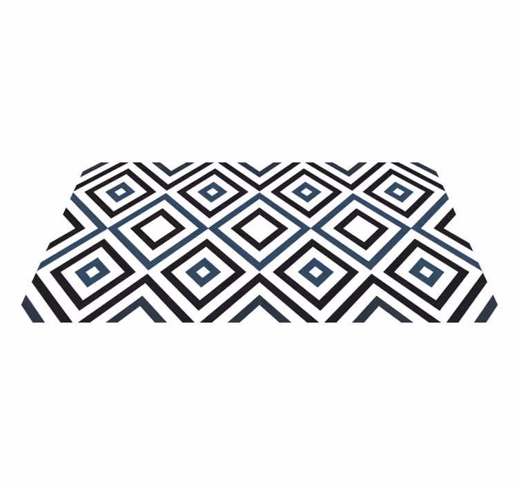 vinylový koberec s geometrickýmy tvarmi diamantový kontrast - Tenstickers