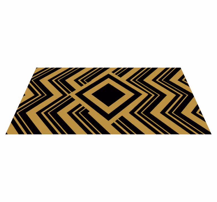 vinylový koberec s geometrickýmy tvarmi geometrický kontrast - Tenstickers