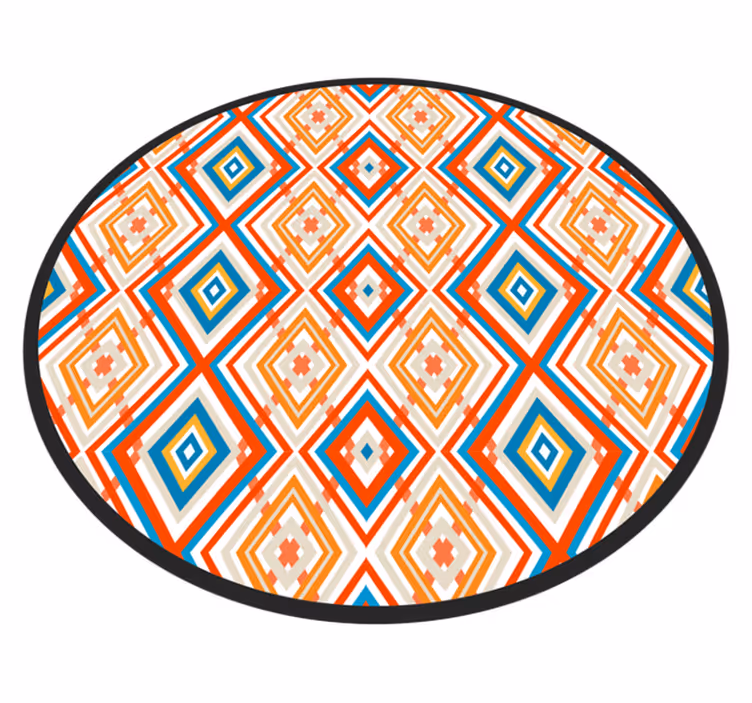 vinylový koberec s geometrickýmy tvarmi živý prvok - Tenstickers
