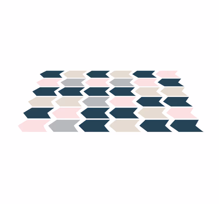 Pastelová farba šípky vzor geometrický vinylový koberec - Tenstickers