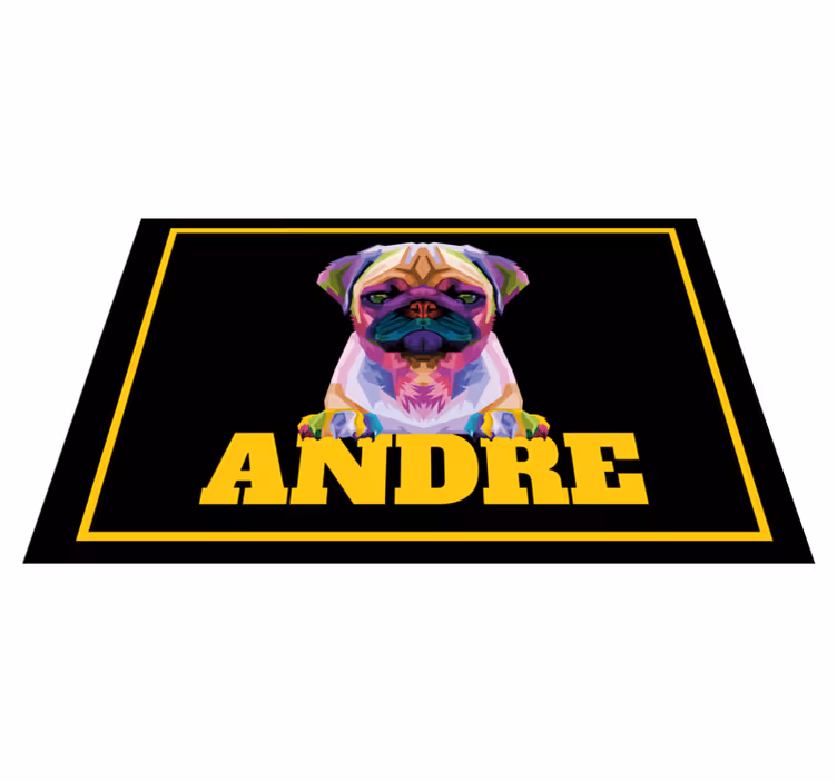 vinylový koberec s menom prispôsobiteľné domáce zviera - Tenstickers