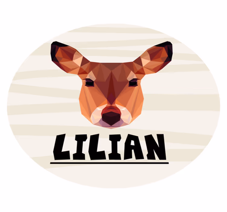 vinylový koberec s menom prispôsobiteľný jeleň - Tenstickers