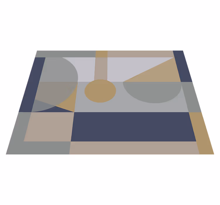 šedá a hnedá s okrajmi geometrické koberce - Tenstickers