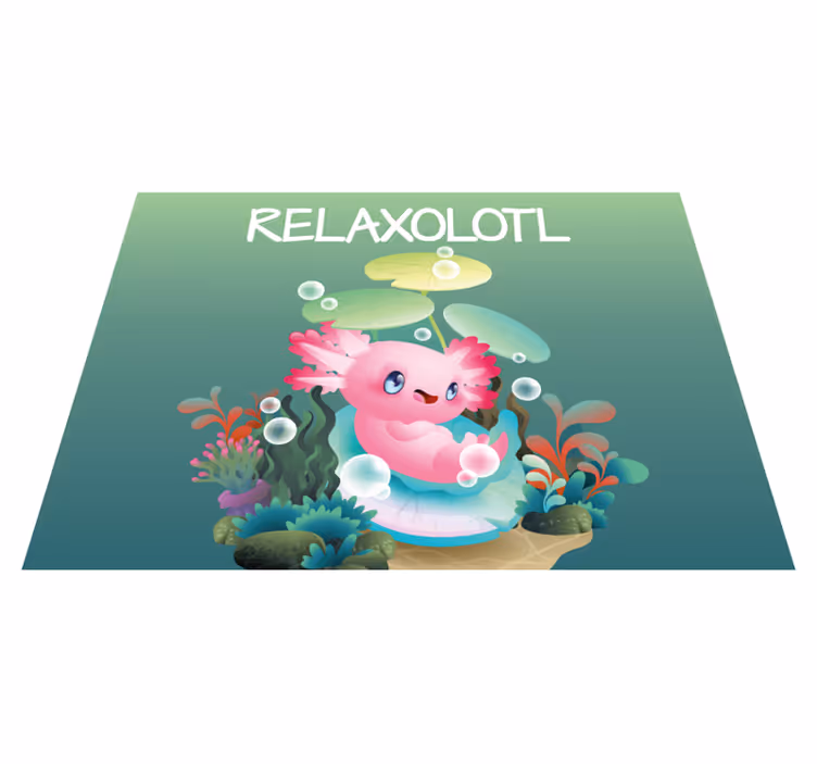 rôzne vinylové koberce pre deti relaxolotl jazierko - Tenstickers