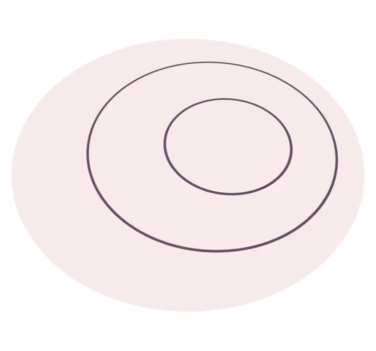 minimalistický vinylový koberec minimalist Circular Design - Tenstickers