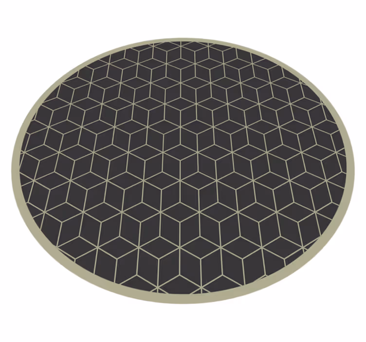 Vinylový koberec s geometrickým vzorem kruhového akcentu - Tenstickers