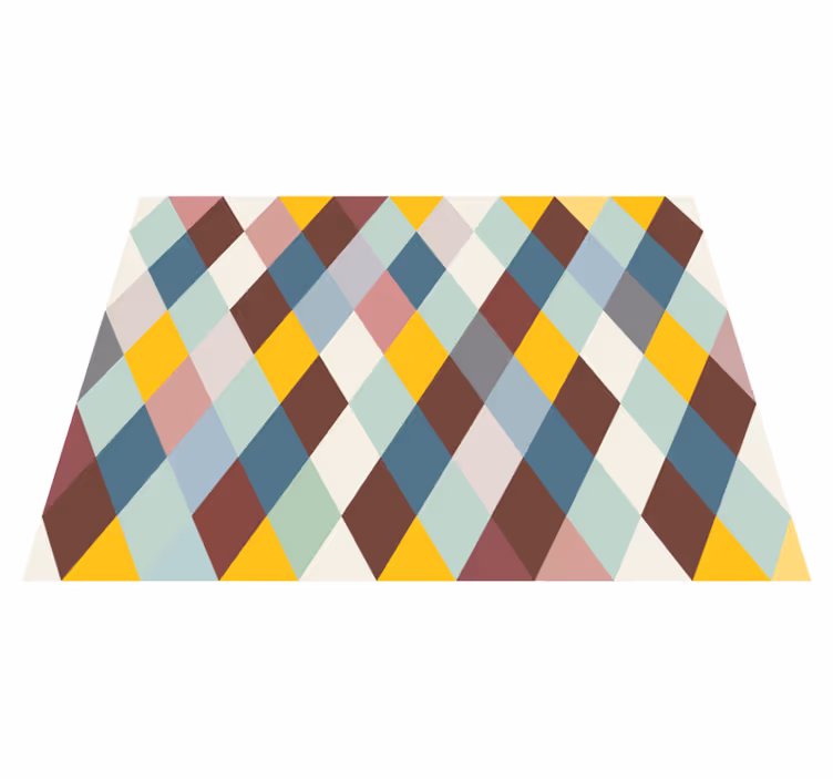 Geometrické pastelové viacfarebné diamantové koberce - Tenstickers