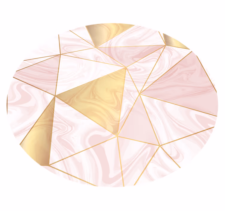 Vinylový koberec s geometrickými tvarmi pastelová mozaika - Tenstickers