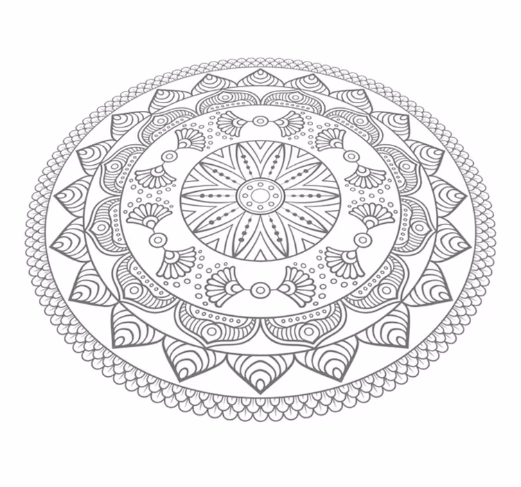 vinylový koberec mandala kruhový vzor mandaly - Tenstickers