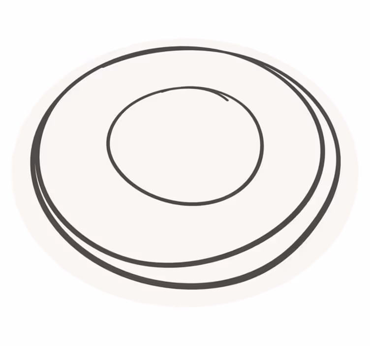 vinylový koberec minimalisticky sústredné kruhy - Tenstickers
