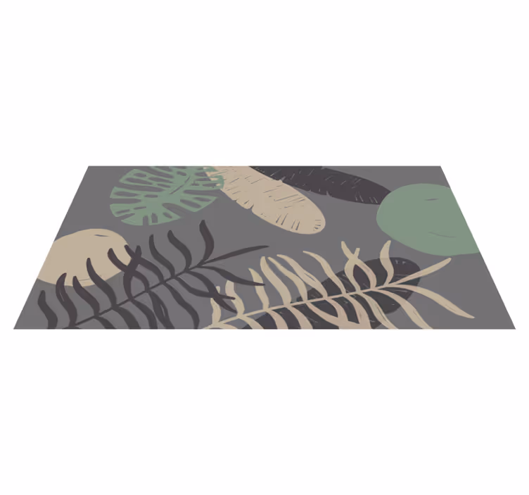 vinylový koberec kvety a rastliny botanický vzor listu - Tenstickers