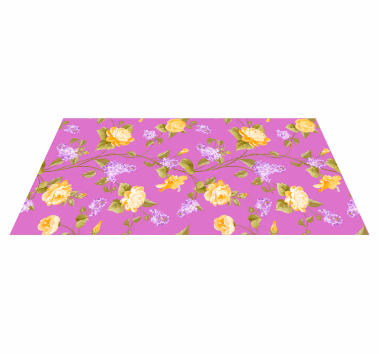 vinylový koberec kvety a rastliny florálny vzor kvetu - Tenstickers