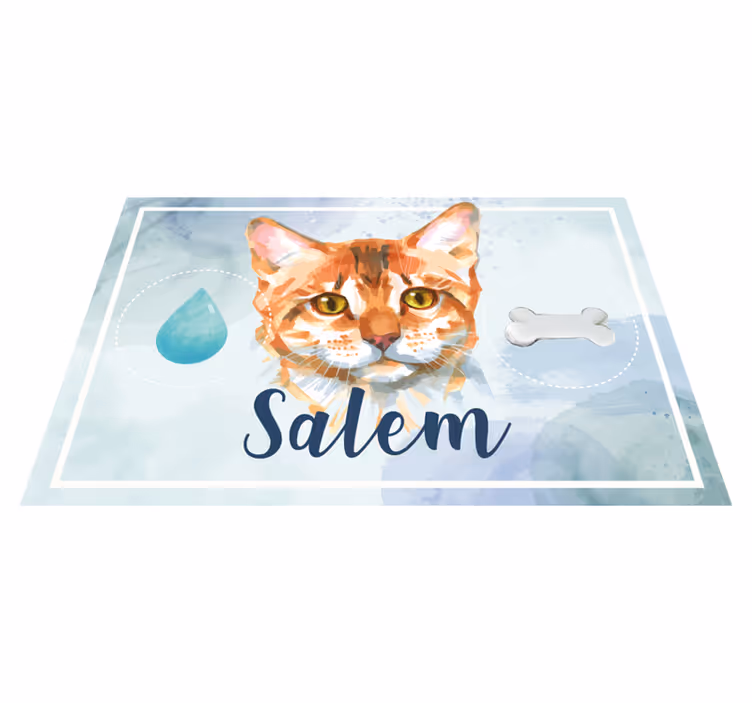 Vinylový koberec mačka a meno - Tenstickers