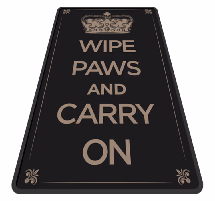 Vinylový koberec wipe paws and carry on - Tenstickers
