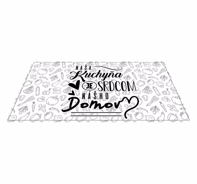 Vinylový koberec kuchyňa je srdcom domova - Tenstickers