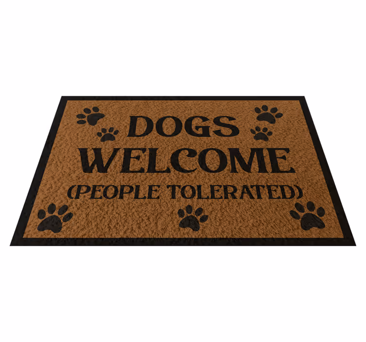 Vinylová rohožka dogs welcome - Tenstickers