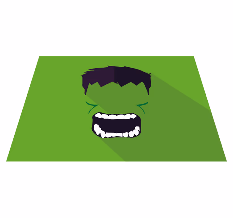 Zelený koberec so superhrdinom - Tenstickers