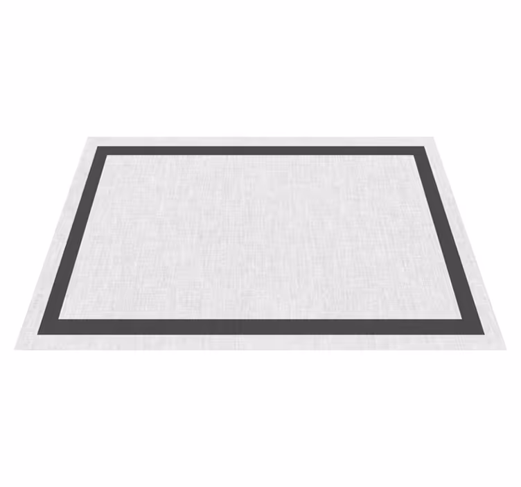 Bielo-šedý teplon minimalistický koberec - Tenstickers