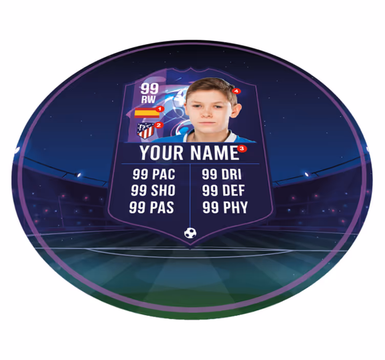 vinylový koberec pre mládež futbalový hráčská kartaFutbalová hráč - Tenstickers
