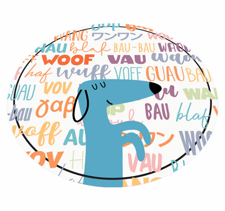 vinylové koberce zvieratá Štekanie psa - Tenstickers