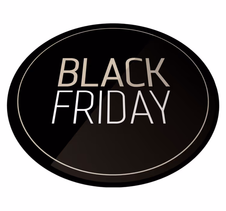 okrúhly vinylový koberec "Black Friday""Čierny piatok" - Tenstickers