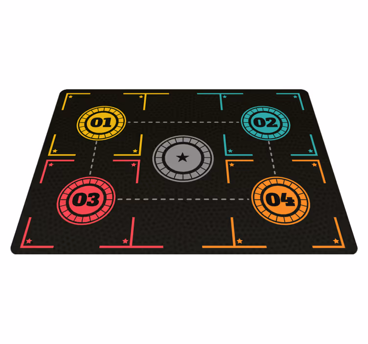 obdĺžnikový vinylový koberec basketbalový tréning - Tenstickers