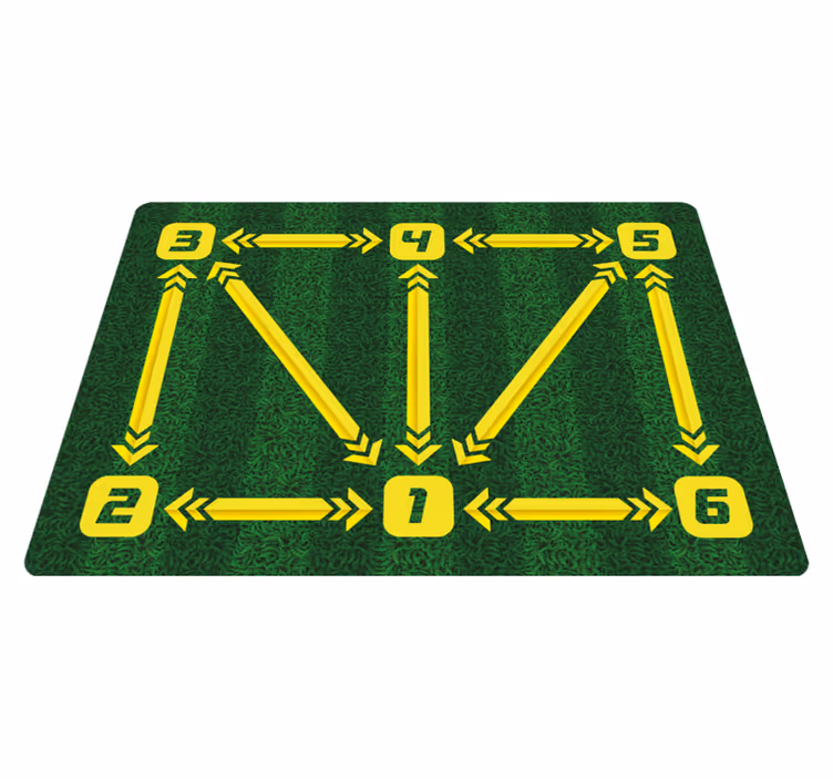 obdĺžnikový vinylový koberec futbalový tréning - Tenstickers