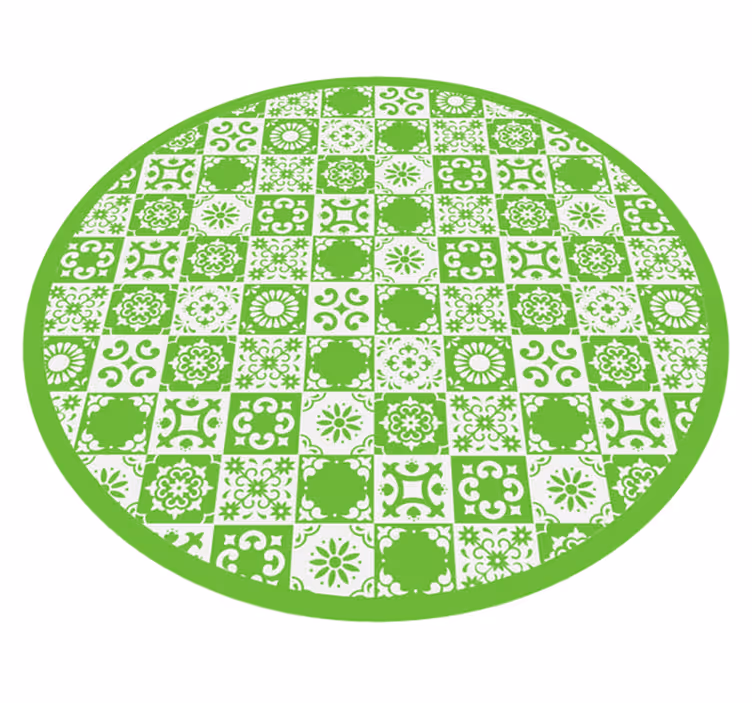 vinylový koberec kachličky geometrický mozaikový kruh - Tenstickers