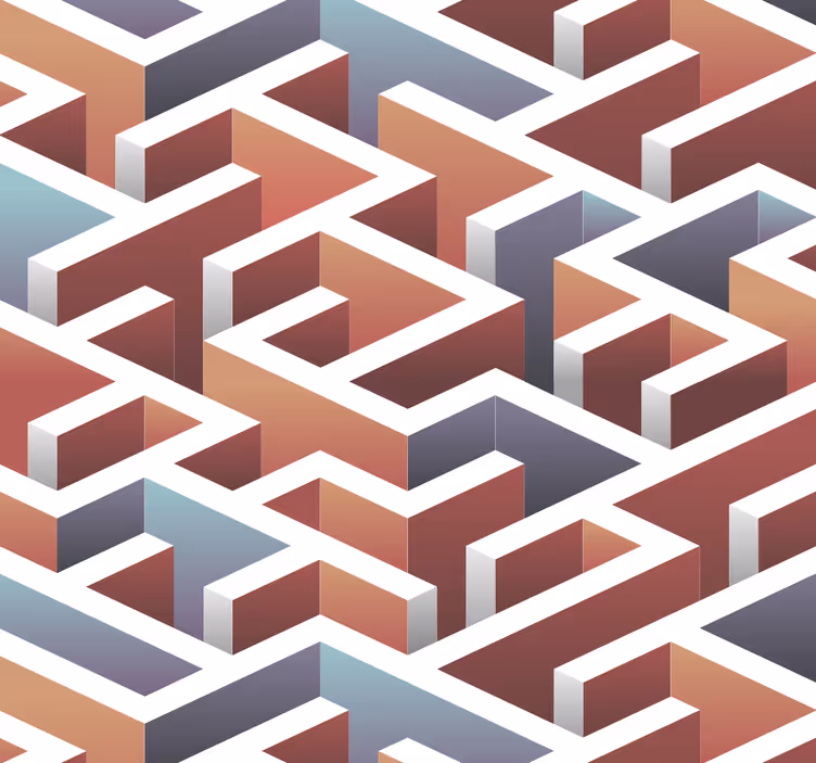 tapety geometrické vzory zámkový vzor - Tenstickers