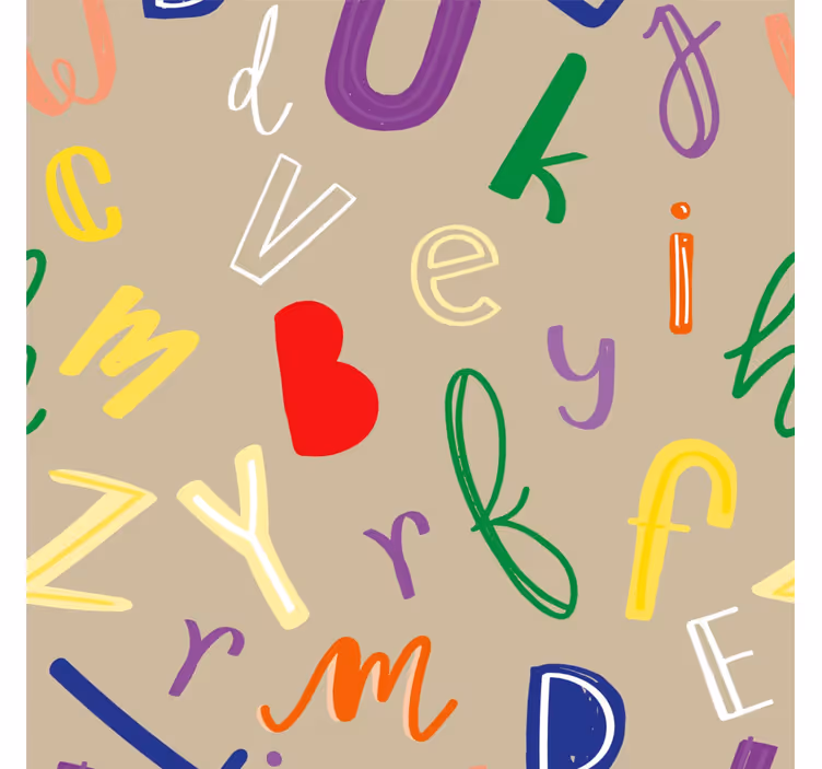 tapety s nápismi farebná abeceda - Tenstickers