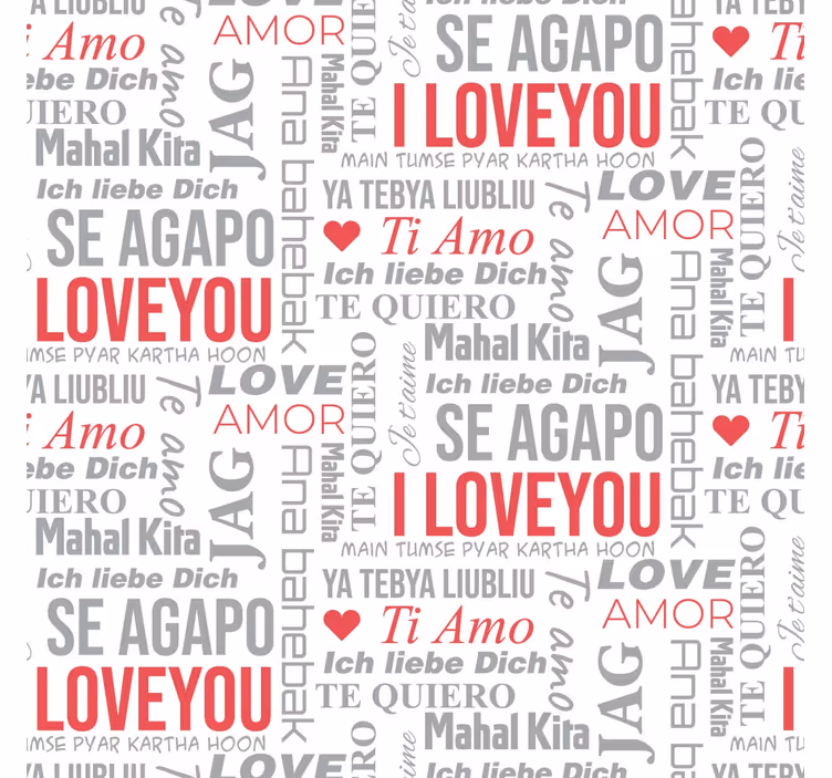 tapety s nápismi i love you rôzne jazyky - Tenstickers