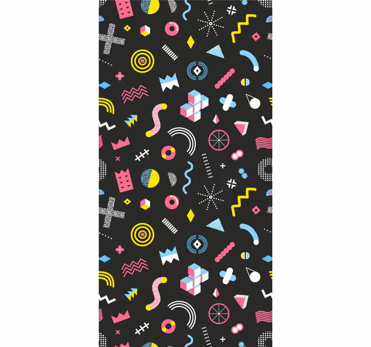 rôzne vintage tapety dynamické retro tvary - Tenstickers