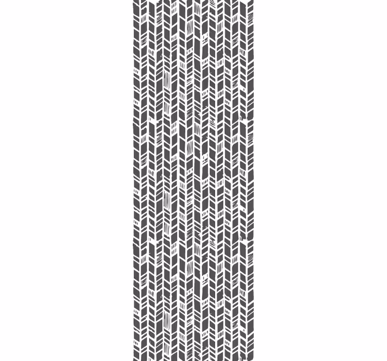 tapeta do predsiene štylizovaná šedá chevron - Tenstickers
