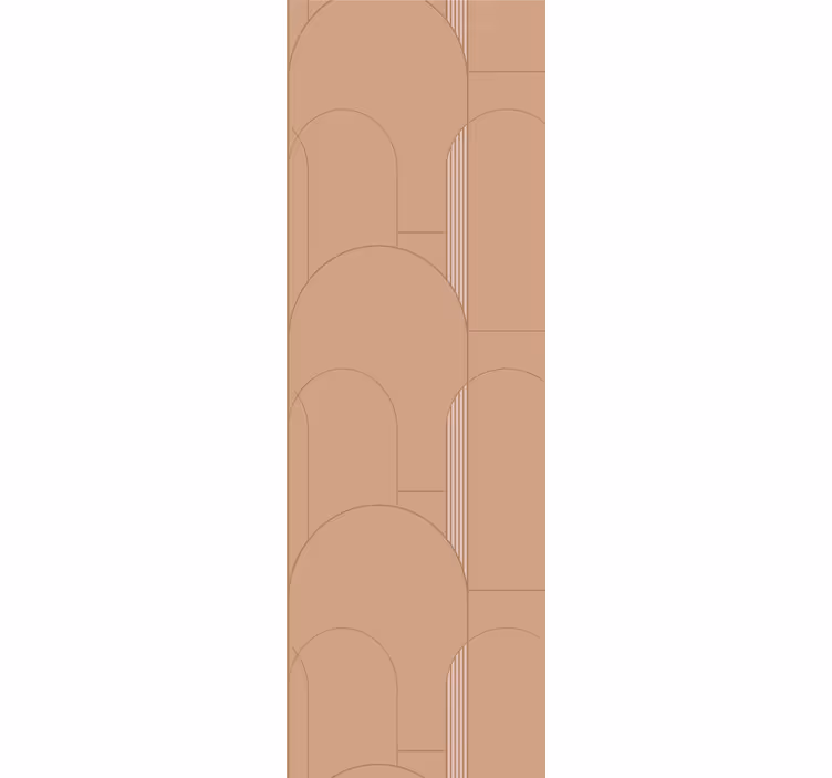 moderna tapeta na stenu béžové vzory oblúkov - Tenstickers