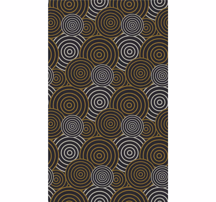 tapety geometrické vzory kruhový hnedý motív - Tenstickers