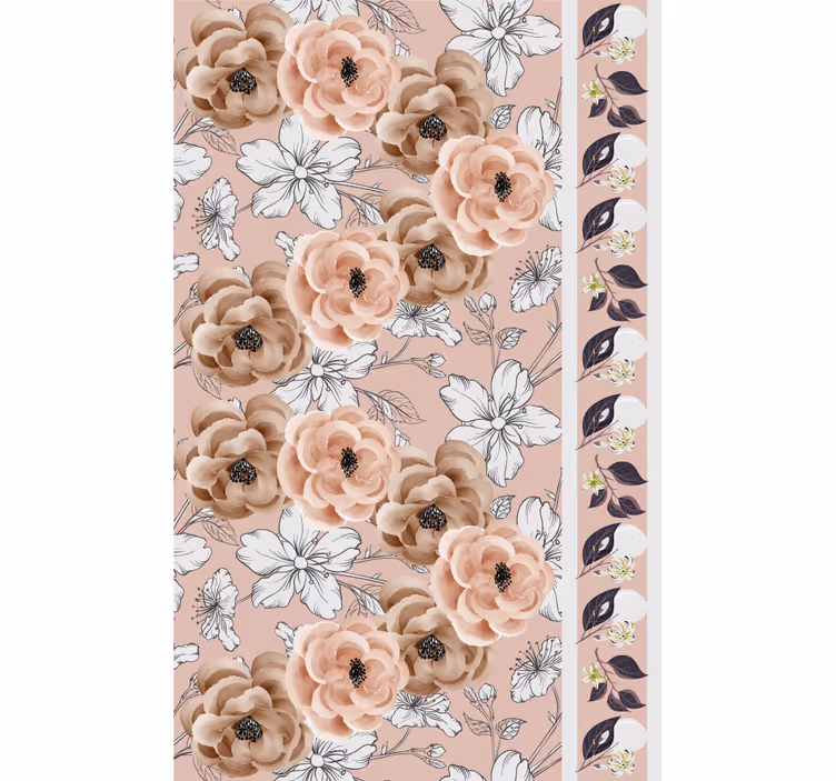 tapety na stenu kvety elegantný béžový aranžmán - Tenstickers