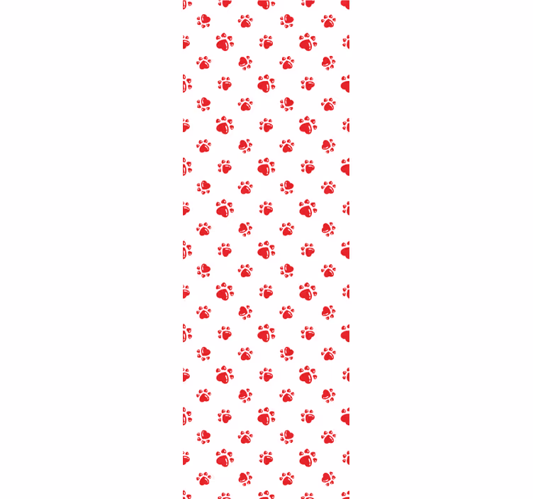 psie tapety odtlačky červených labiek - Tenstickers