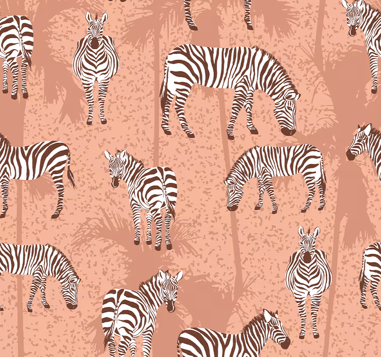 zebrované tapety hnedý typický vzor - Tenstickers