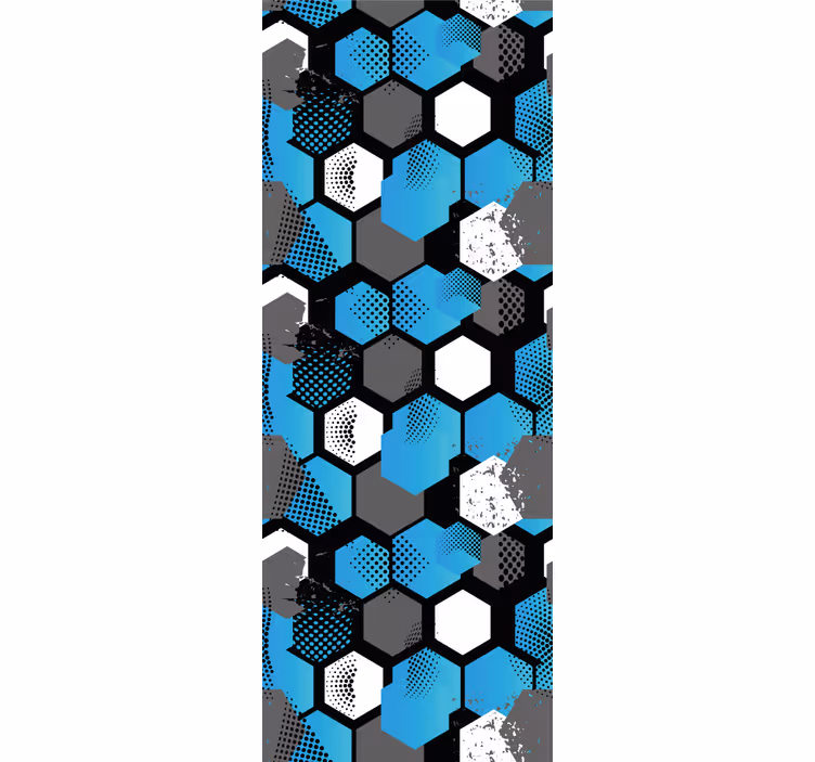 tapety geometrické vzory dynamický šesťuholníkový motív - Tenstickers