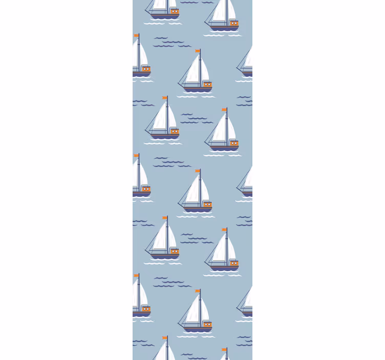 tapeta do kúpelne plachetnice na vlnách - Tenstickers