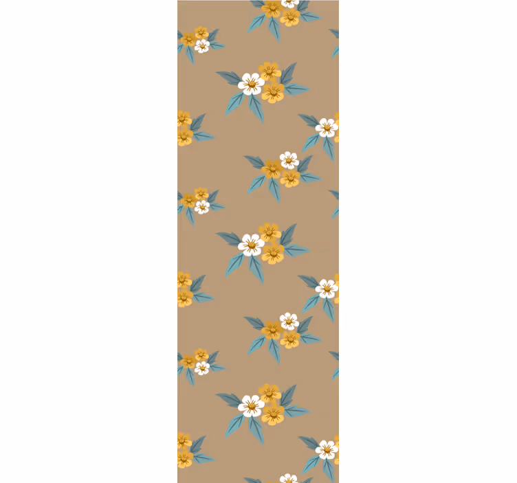 tapety na stenu kvety hnedý kvetinový motív - Tenstickers