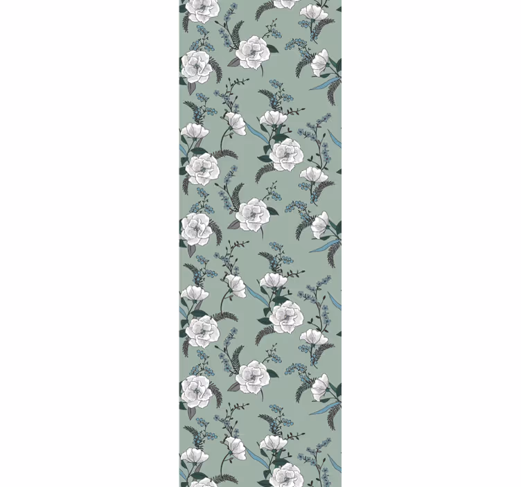 tapety na stenu kvety elegantný motív kvetov zelenej - Tenstickers